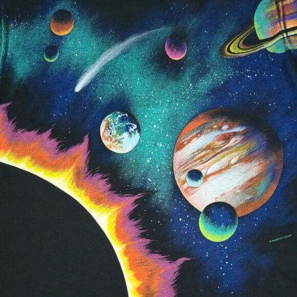 Vintage Habitat Galaxy AOP All Over Print Shirt Medium - Picture 2 of 6